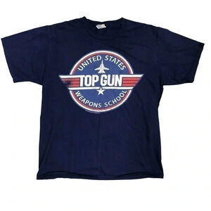 Top‎ Gun United States Weapons School Tshirt Unisex Navy Large 2016 Paramount